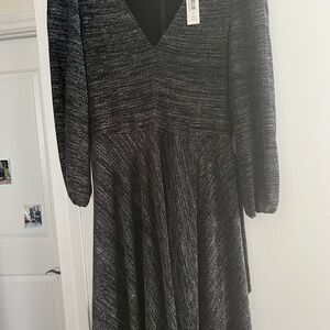 Alice + Olivia Charcoal and Black Long Sleeve Dress Brand new with tags